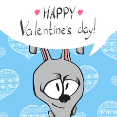 Cute valentine postcard