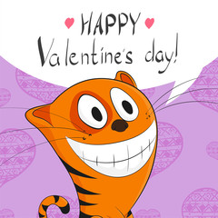 Cute valentine postcard