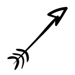 silhouette with archery arrows flat icon vector illustration