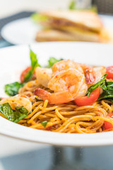 stir-fried spicy seafood spaghetti