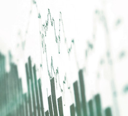 Increasing graph in shades of gray, profit growth