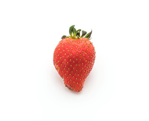 fresh strawberry on white