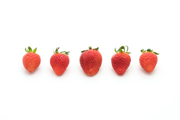 fresh strawberry on white