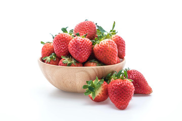 fresh strawberry on white