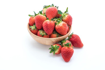 fresh strawberry on white