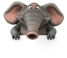 Fun elephant - 3D Illustration