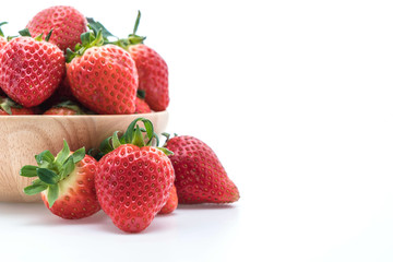 fresh strawberry on white