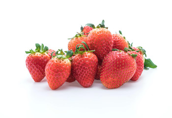 fresh strawberry on white