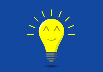 lamp smile with good idea for success, info graphics
