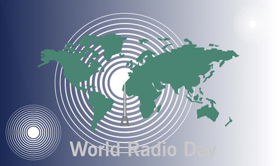 World Radio Day, concentric circles, radio