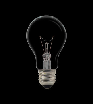 Compact Fluorescent Lamp with lighting on the black background
