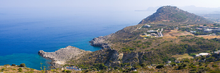 Fototapeta na wymiar Anthony Quinn Bay on Rhodes island, Greece
