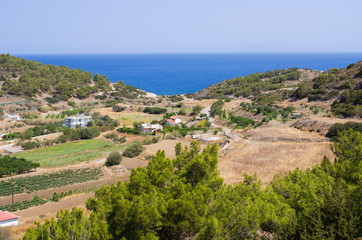 Fototapeta na wymiar Coast of Rhodes island, Greece