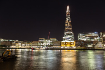 The Shard in London at  night