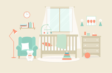 Vector nursery interior