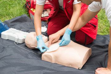 Cpr training outdoors