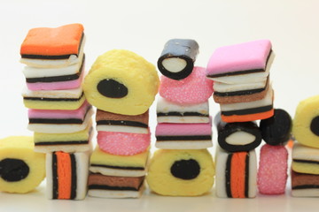 Stacked liquorice allsorts