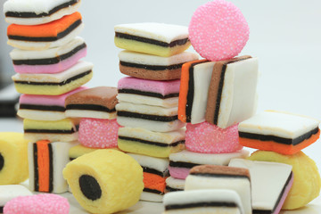 Stacked liquorice allsorts