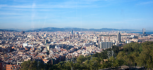 Bird's eye view of Barcelona