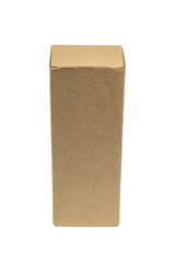 Package brown cardboard box for long items. Mockup, isolated