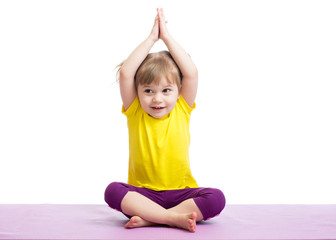 Kid doing fitness exercises