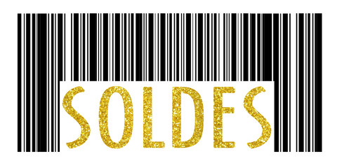 Concept of barcode with sales text printed on it