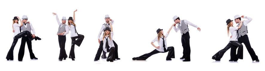 Pair of dancers dancing modern dances