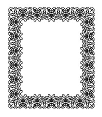 Black openwork frame