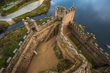 January 04, 2017: Inside the walls of the castle of Almourol, Portugal
