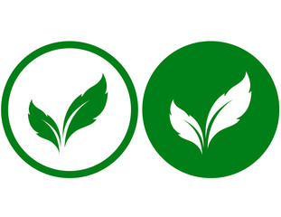 icons with green leaves