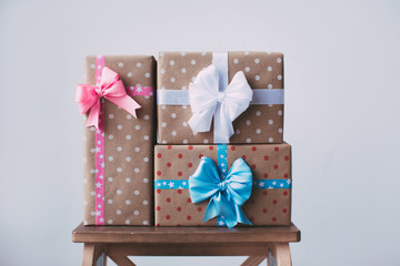 Collection of Colorful Gifts Boxes.