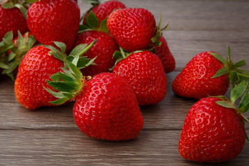 Strawberry on wooden
