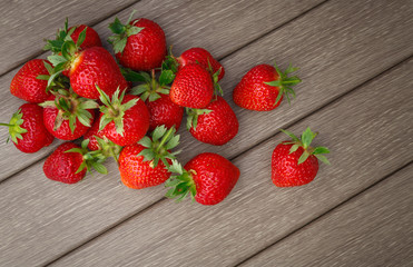 Strawberry on wooden