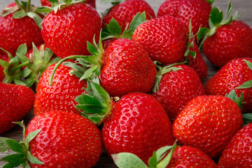 Strawberry on wooden