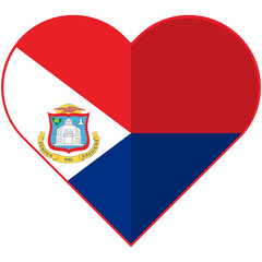 Sint Maarten heart  flag