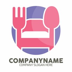 Bed & Breakfast logo icon vector template