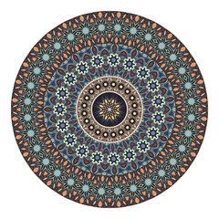 Flower mandala. Vintage decorative elements.