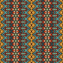 Colorful tribal vintage ethnic seamless pattern