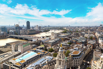 Fototapeta premium Panoramic aerial view of London