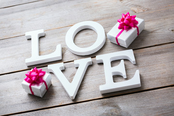 Valentines day holiday letters text message love card background