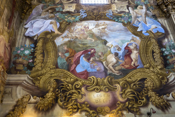Fototapeta premium interiors and details of Pisa charterhouse, Pisa, Italy