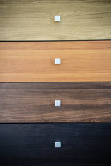 Colored wooden drawers