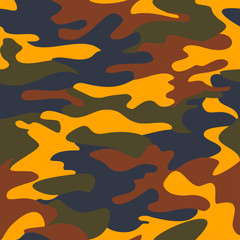 Camouflage pattern background seamless clothing print, repeatable camo glamour vector