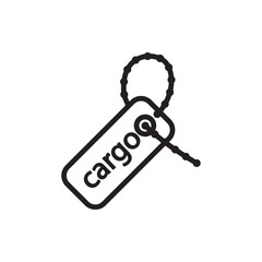 cargo tag icon illustration