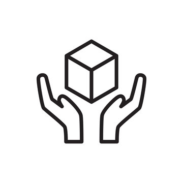 Handle With Care Icon Illustration