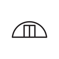 cargo barn icon illustration