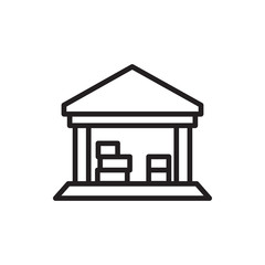 cargo barn icon illustration