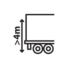 cargo height icon illustration