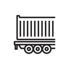 cargo trailer icon illustration