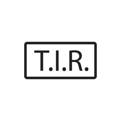 T.I.R. icon illustration